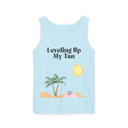 'Leveling Up My Tan' Unisex Tank Top