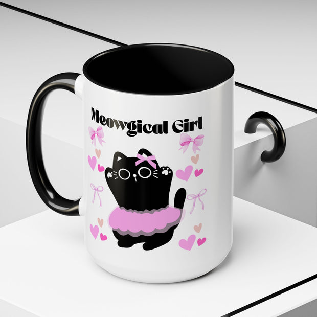 'Meowgical Girl' Accent Coffee Mug
