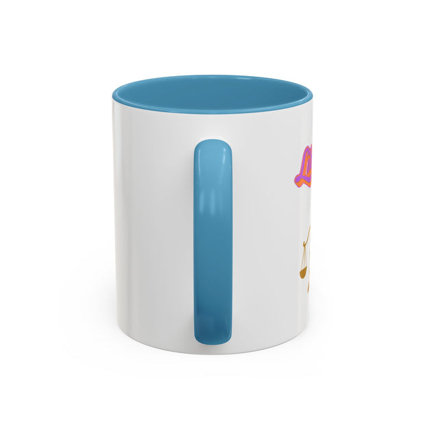 'Libra' Zodiac Accent Coffee Mug