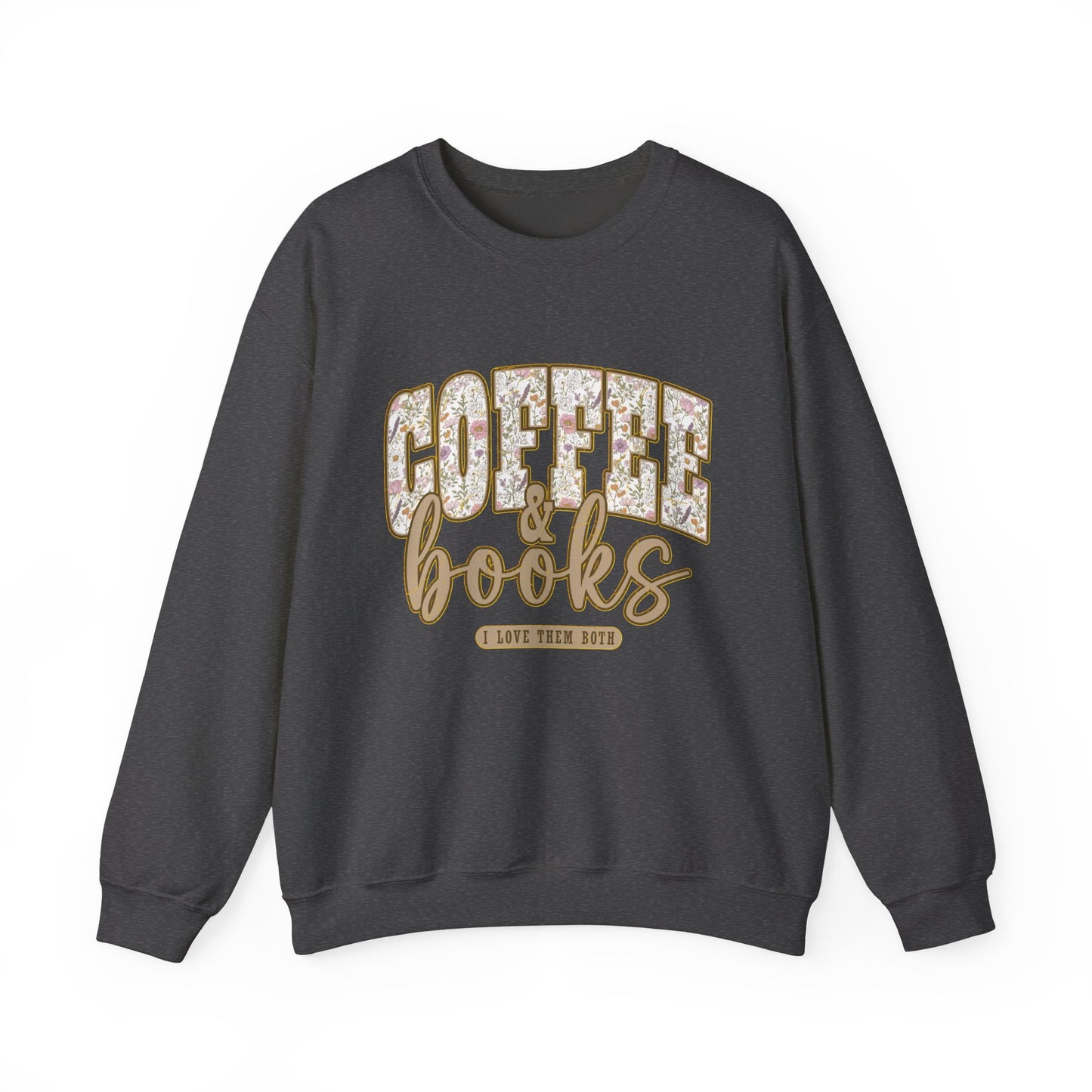 Coffee & Books Crewneck Sweatshirt | Cozy Reading Coffee Shirt