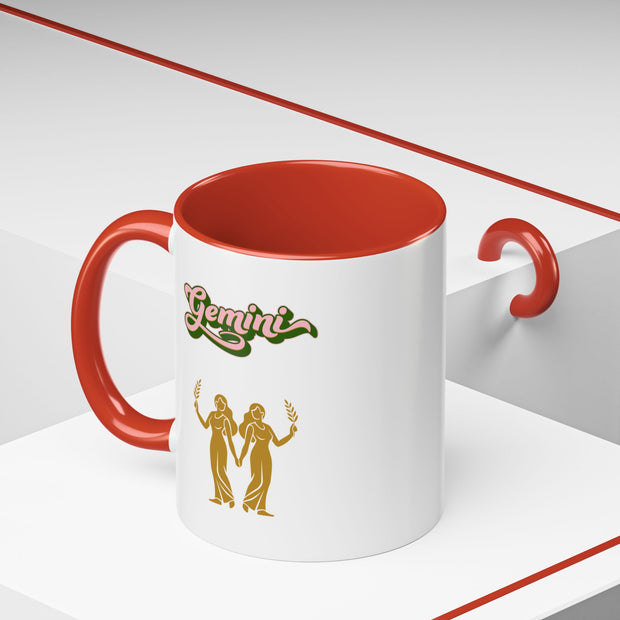 'Gemini' Zodiac Accent Coffee Mug