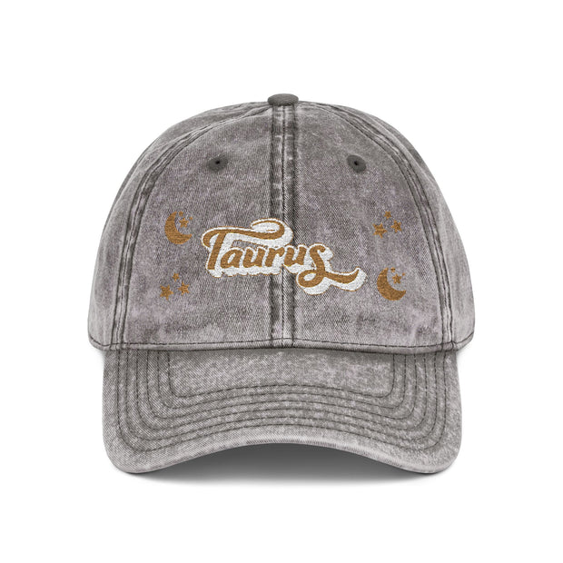 'Taurus' Vintage Embroidered Cap