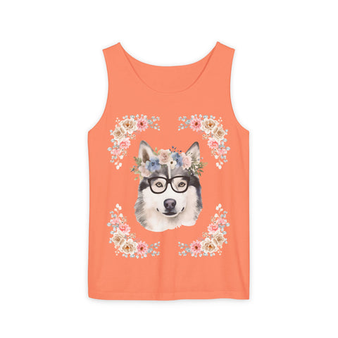 Geeky Goddess Siberian Husky Unisex Tank Top