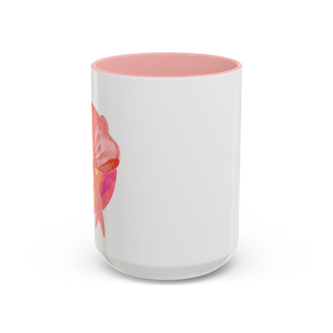 Pink/Yellow Planet Wrapped In A Bow Accent Coffee Mug