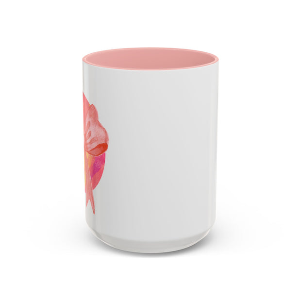 Pink/Yellow Planet Wrapped In A Bow Accent Coffee Mug