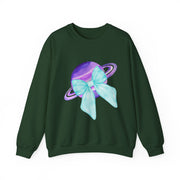 Purple Saturn Wrapped In A Bow Sweatshirt