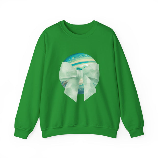 Green Planet Wrapped In A Bow Unisex Crewneck Sweatshirt
