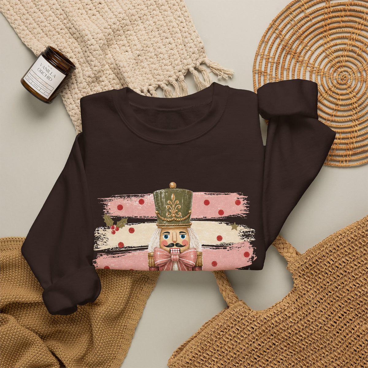 Coquette Nutcracker Sweatshirt, Pink Bow Christmas Crewneck, Nutcracker Christmas Shirt, Girly Holiday Sweatshirt, Vintage Christmas Gift