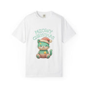 Cute Cat Christmas T-shirt, Meowy Christmas Tee, Unisex Holiday Shirt, Fun Xmas Gift, Cozy Festive Wear
