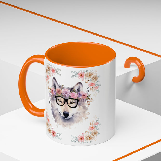 Geeky Goddess Wolf Accent Coffee Mug