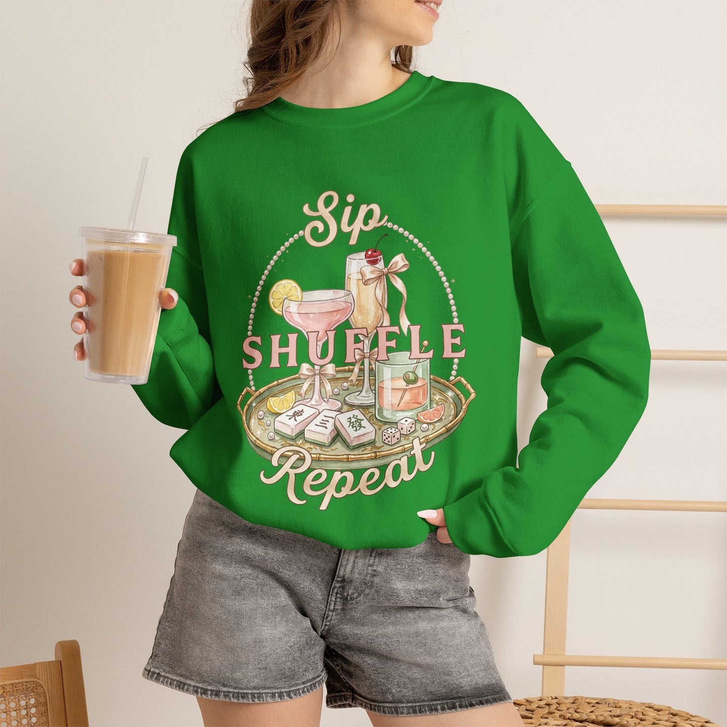 Mahjong Girls Night Crewneck Sweatshirt | Mahjong Tiles, Pastel Cozy Club