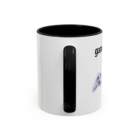 'Game On, Coffee First' Accent Coffee Mug