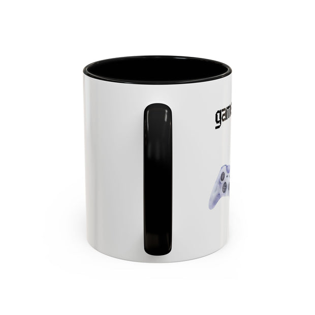 'Game On, Coffee First' Accent Coffee Mug