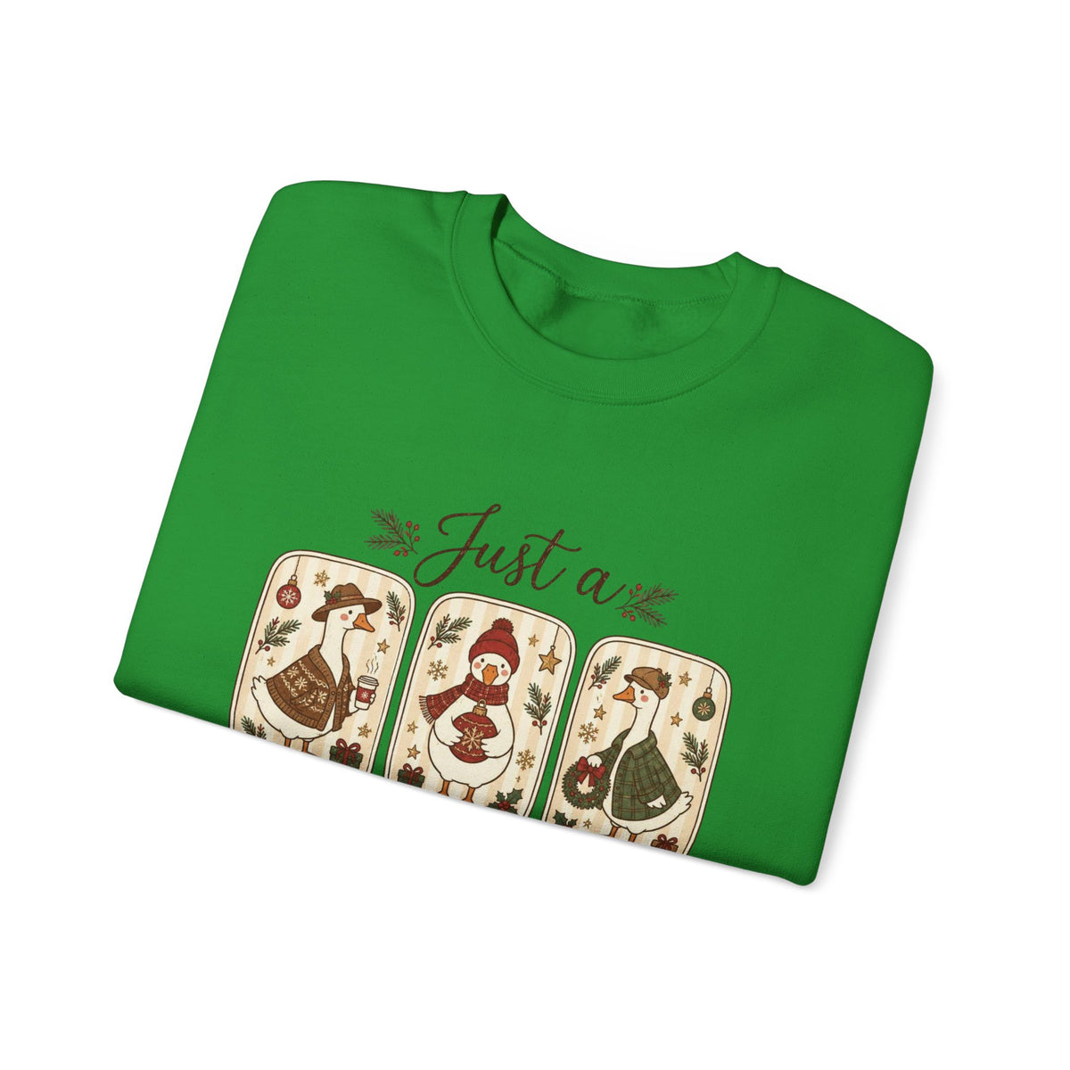 Just a Jolly Goose sweatshirt | Retro folk art goose design