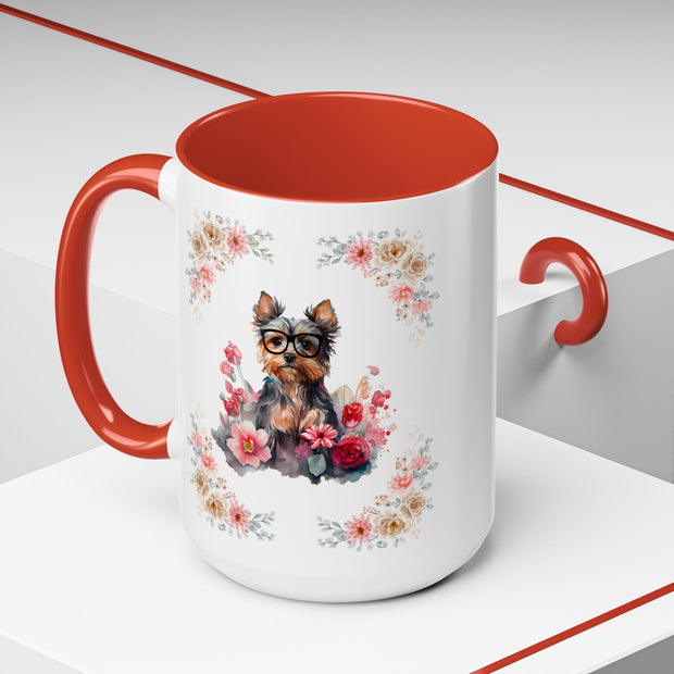 Geeky Goddess Yorkie Accent Coffee Mug