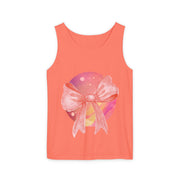 Pink/Yellow Planet Wrapped In Bow Unisex Tank Top