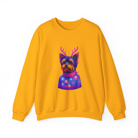 Festive Dog Sweatshirt, Cozy Unisex Crewneck, Pet Lover Gift, Holiday Apparel, Cute Dog Design