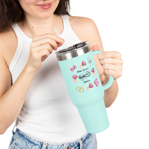 'Side Quest: Bridesmaid Duties' Insulated Travel Mug, 40oz