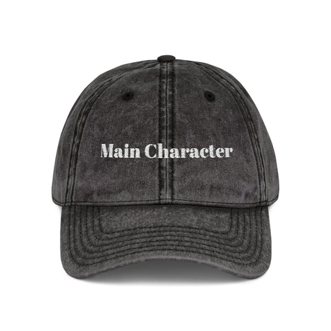 'Main Character' Vintage Embroidered Cap