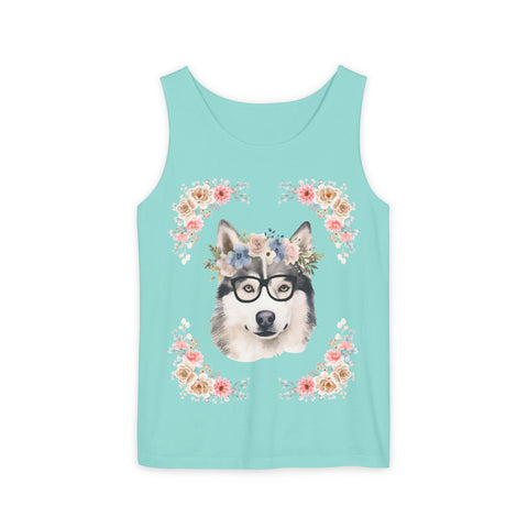 Geeky Goddess Siberian Husky Unisex Tank Top
