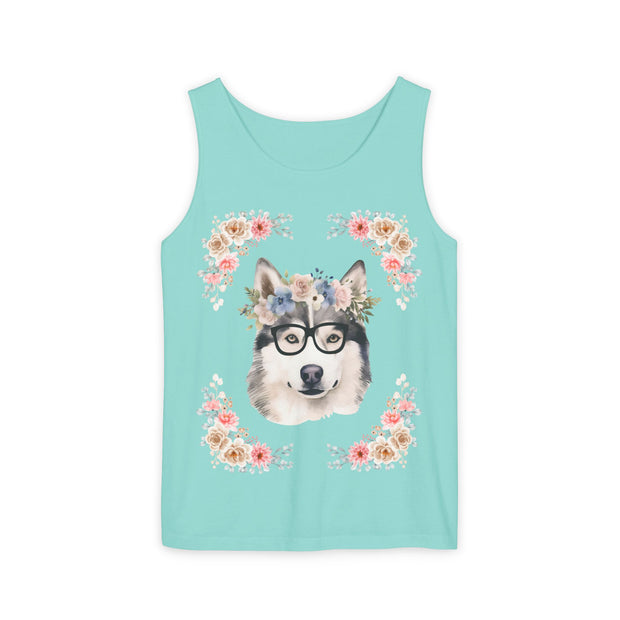 Geeky Goddess Siberian Husky Unisex Tank Top