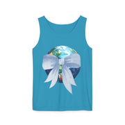 Earth Wrapped In Bow Unisex Tank Top