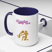 'Aquarius' Zodiac Accent Coffee Mug