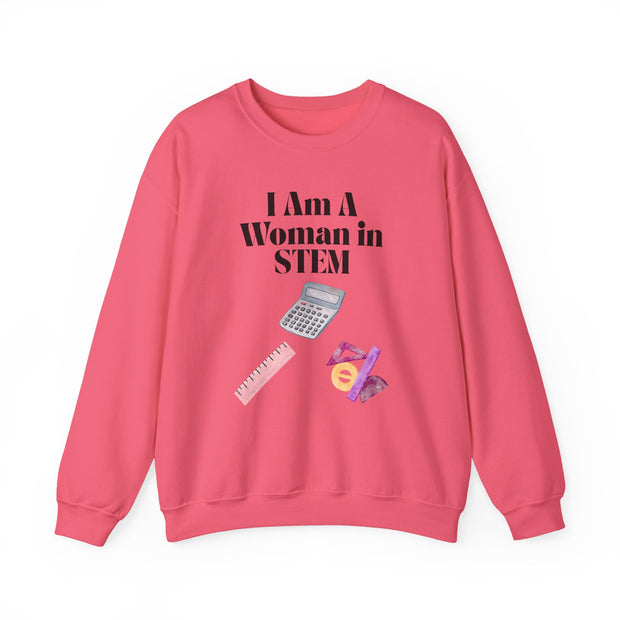 'I Am A Woman in STEM' Mathematics Unisex Crewneck Sweatshirt