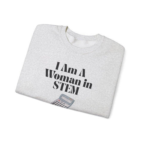'I Am A Woman in STEM' Mathematics Unisex Crewneck Sweatshirt