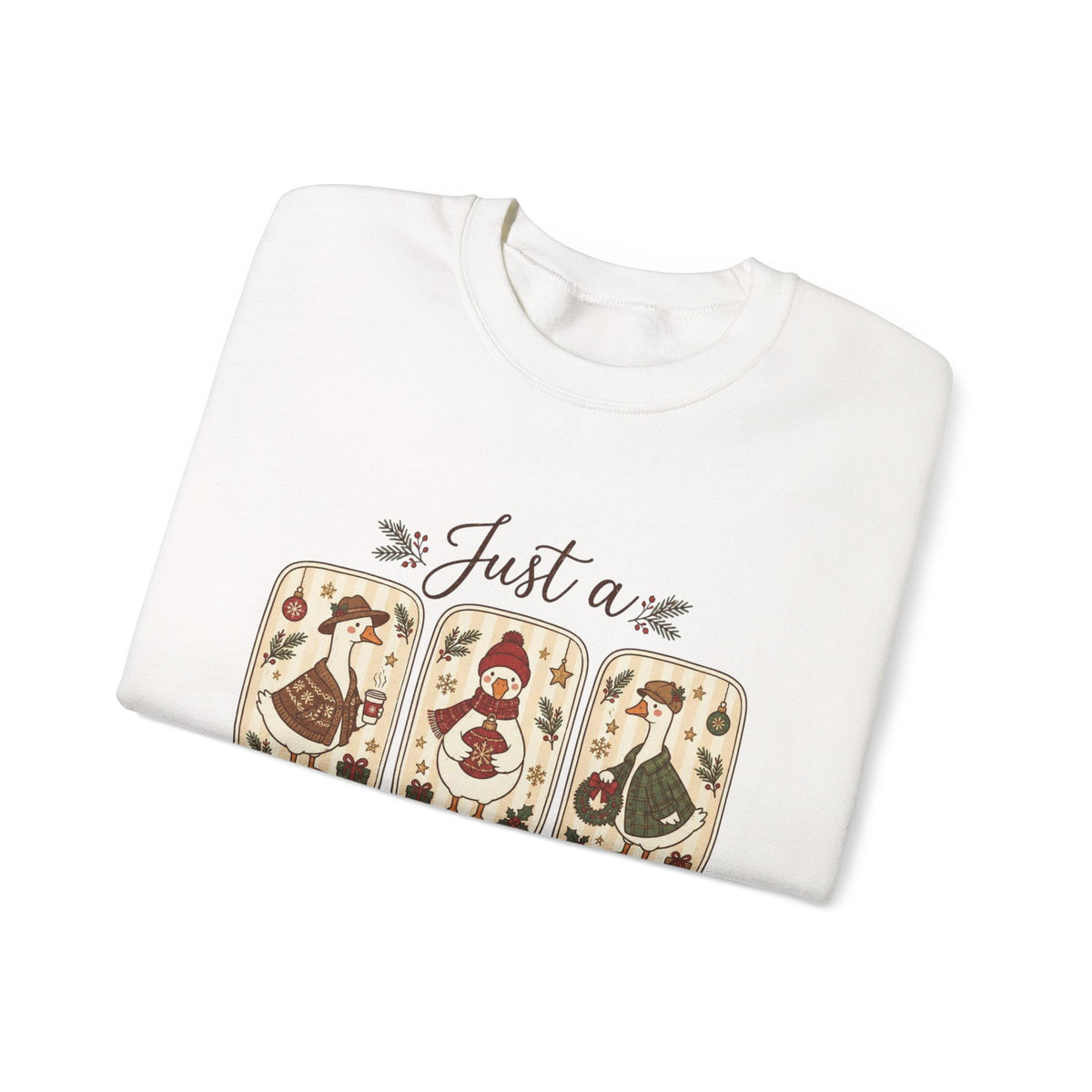 Just a Jolly Goose sweatshirt | Retro folk art goose design