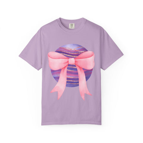 Pink/Purple Planet Wrapped In A Bow Unisex T-Shirt