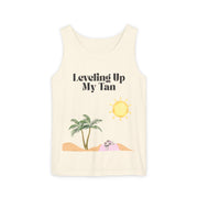 'Leveling Up My Tan' Unisex Tank Top