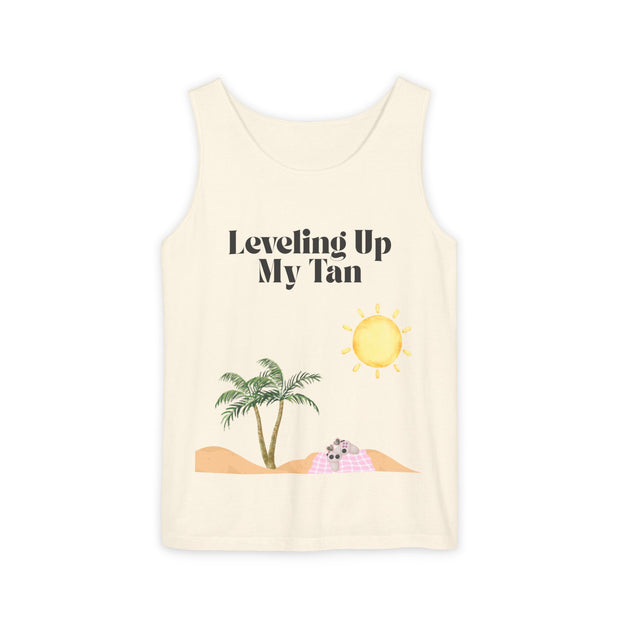 'Leveling Up My Tan' Unisex Tank Top