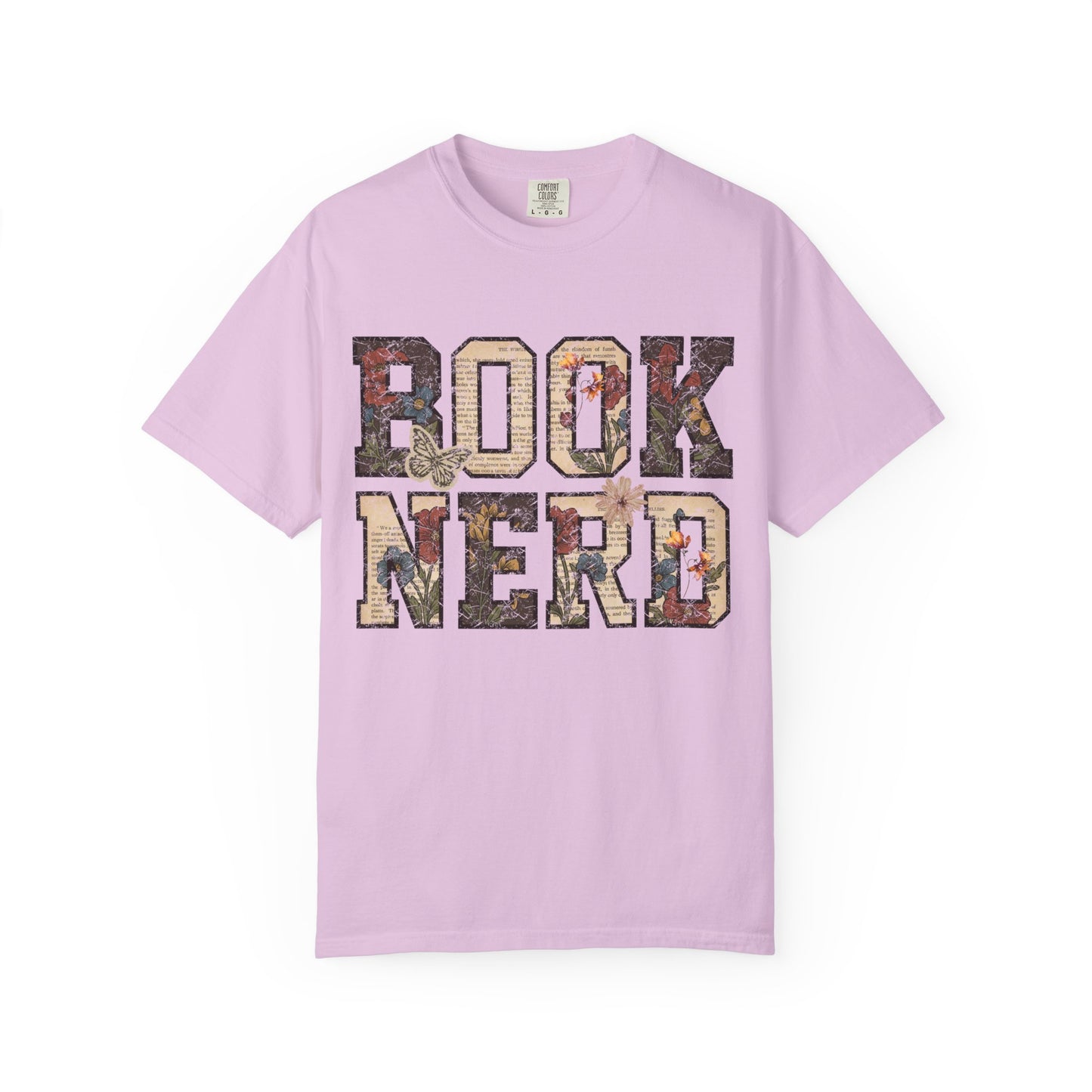 Book Nerd T-Shirt | Vintage Collage Lettering, Reading Lover Tee