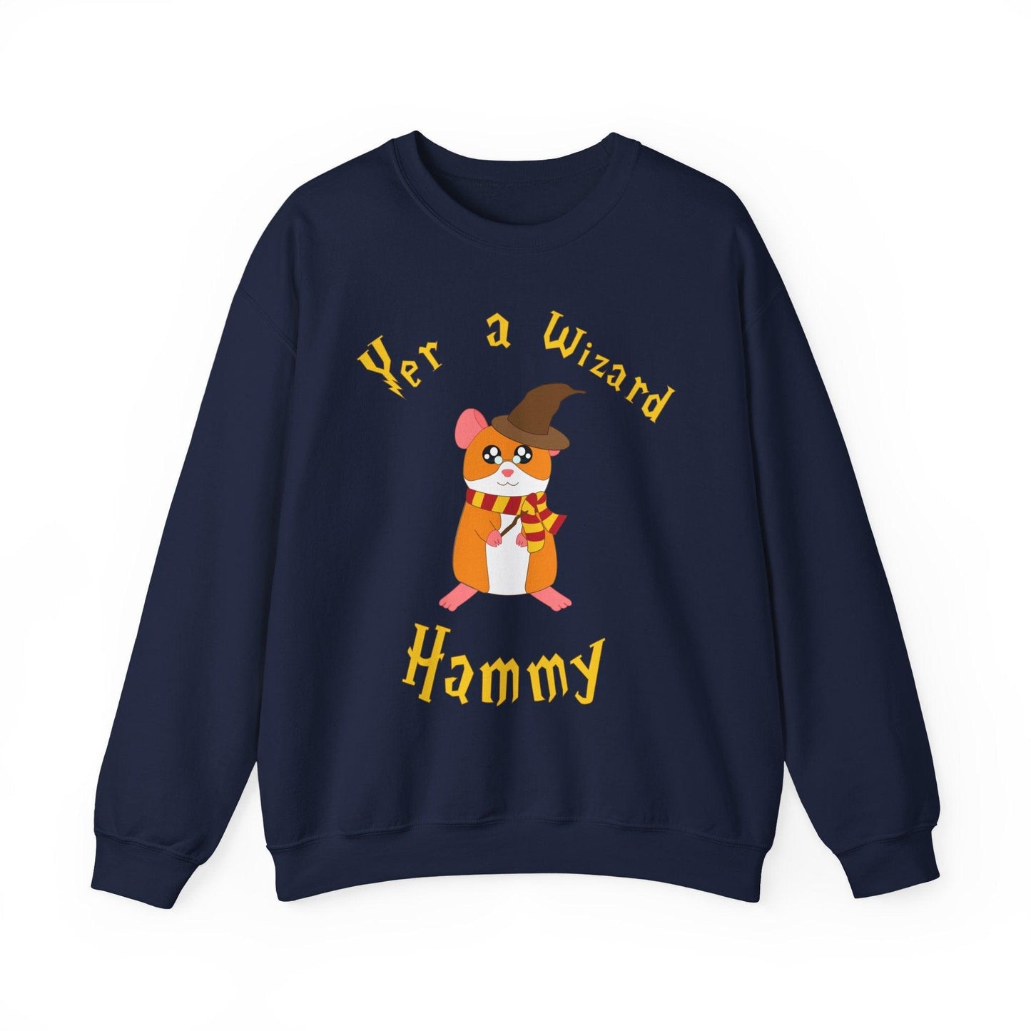 Hammy Wizard Illustration Sweatshirt | Cute Hamster Wizard Crewneck