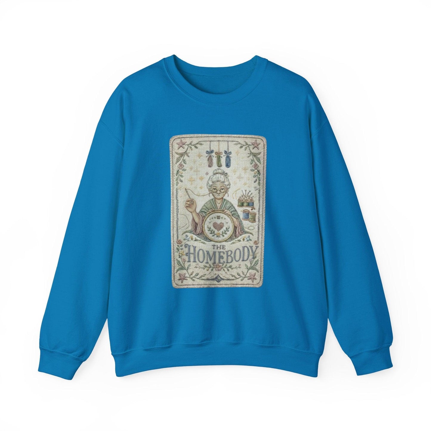 Homebody vintage knitting illustration Sweatshirt | cozy home craft design