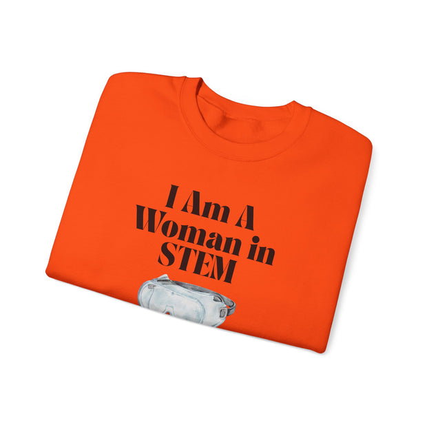 'I Am A Woman In STEM' Scientist Unisex Crewneck Sweatshirt
