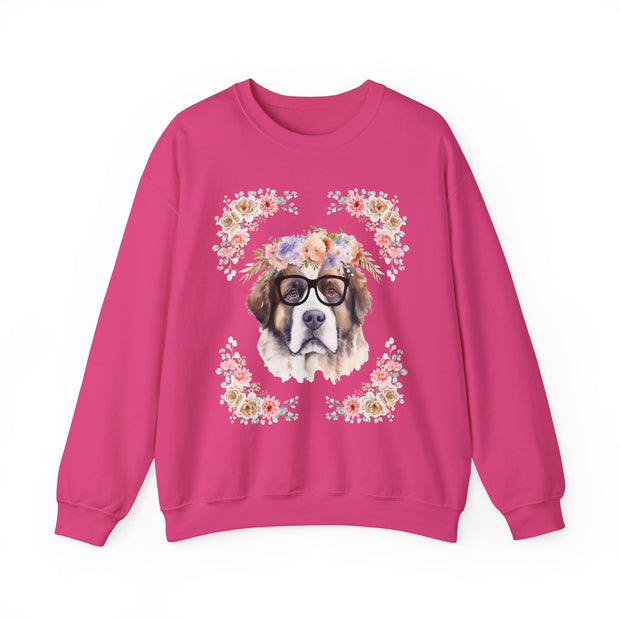 Geeky Goddess Saint Bernard Unisex Crewneck Sweatshirt