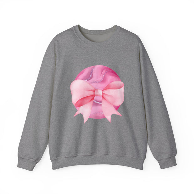 Pink Planet Wrapped In A Bow Unisex Crewneck Sweatshirt