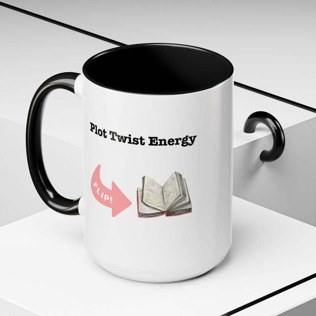 'Plot Twist Energy' Accent Coffee Mug