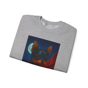 Superhero Yorkie Dog Sweatshirt, Cozy Animal Lover Crewneck, Pet Tribute Apparel, Unique Gift for Dog Lovers, Perfect for Casual Outings