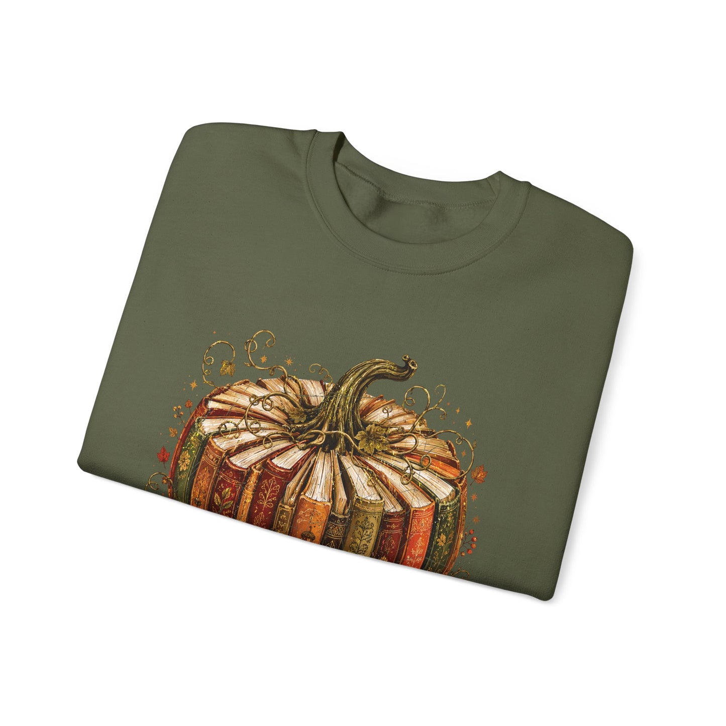Autumn Patchwork Pumpkin crewneck sweatshirt | Fall Pumpkin Illustration