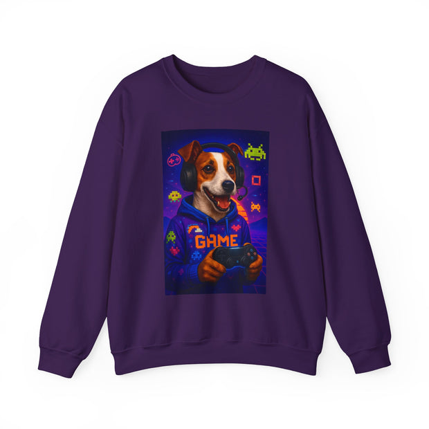 Gaming Jack Russell Controller sweatshirt | Retro Arcade Gamer Puppy Graphic