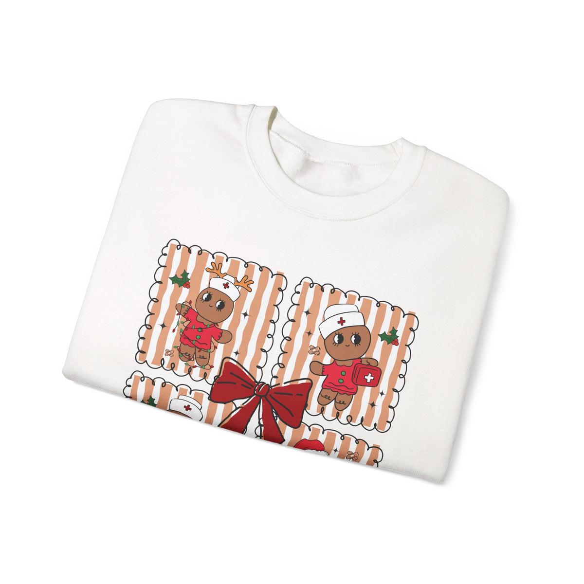 Gingerbread Christmas Sweatshirt, Cute Gingerbread Crewneck, Christmas Bow Sweatshirt, Gingerbread Man Shirt, Funny Holiday Sweater, Christmas Gift