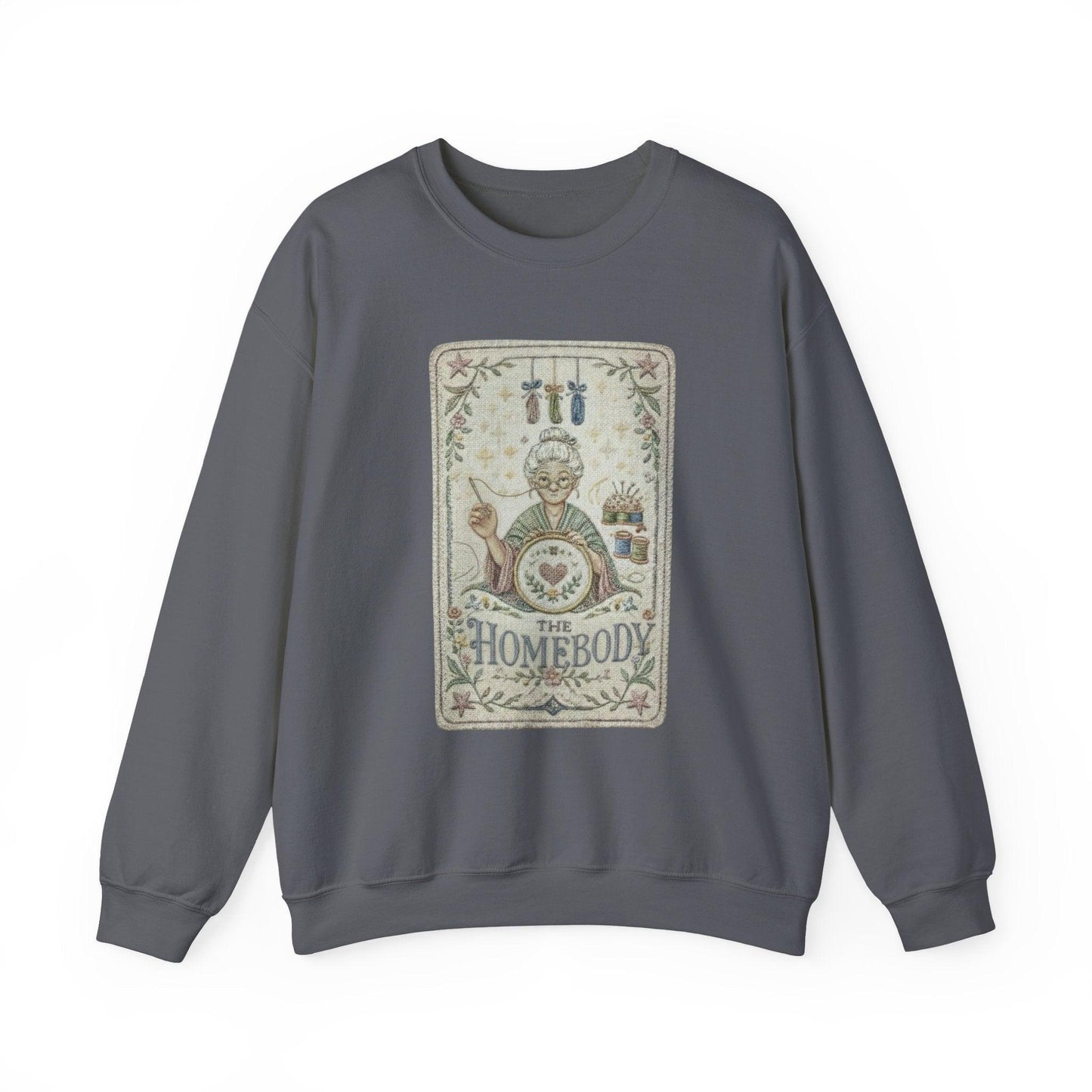 Homebody vintage knitting illustration Sweatshirt | cozy home craft design