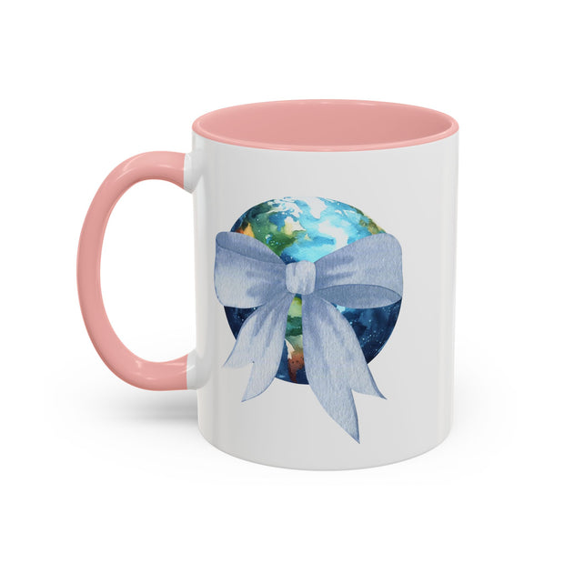 Earth Wrapped In A Bow Accent Coffee Mug