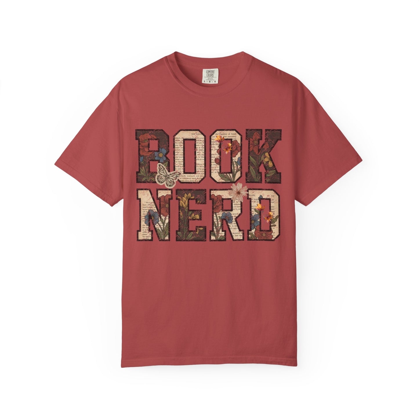 Book Nerd T-Shirt | Vintage Collage Lettering, Reading Lover Tee
