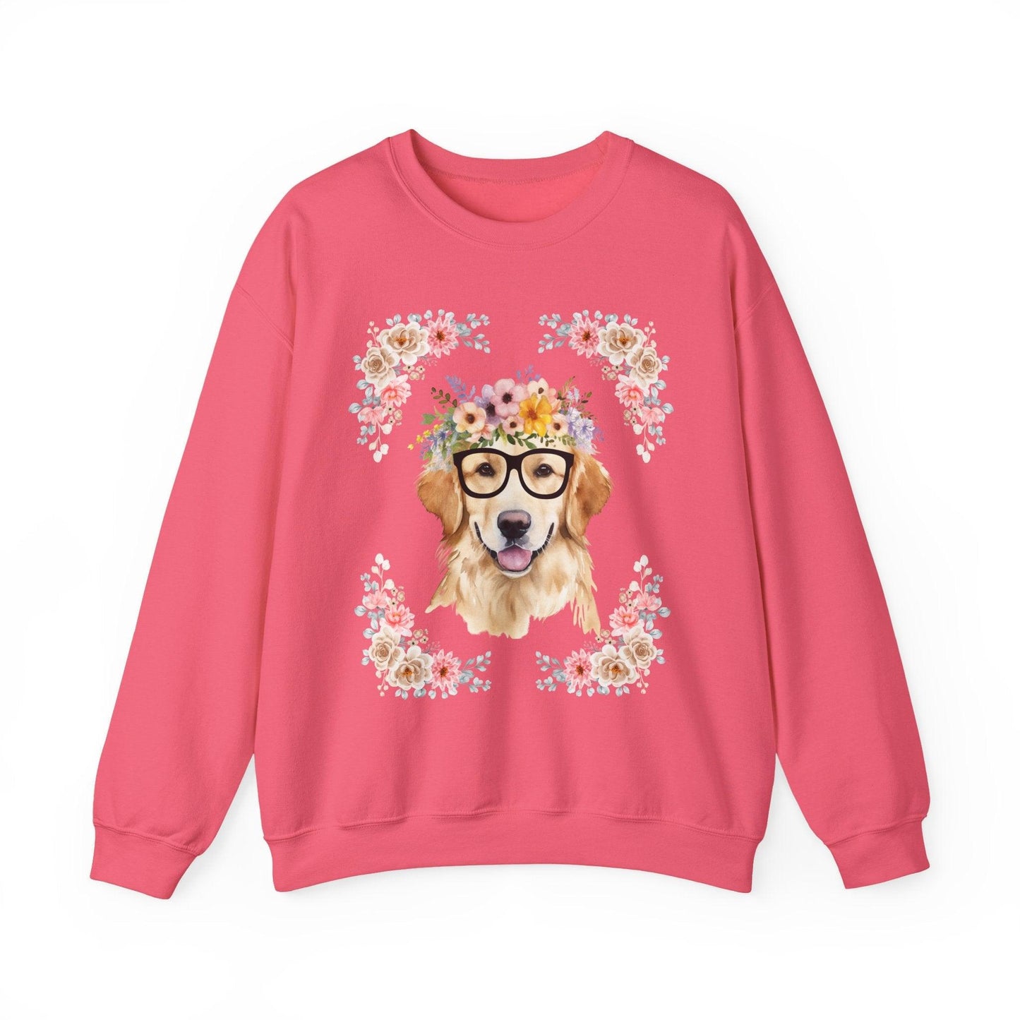 Geeky Goddess Golden Retriever Unisex Crewneck Sweatshirt
