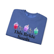 'This Bride Needs Boba' Unisex Crewneck Sweatshirt