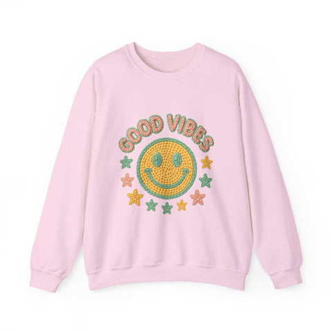 Good Vibes Crewneck Sweatshirt, Cozy Unisex Sweatshirt, Happy Apparel Gift, Positive Energy Fashion, Comfortable Casual Wear, Trendy [...]
